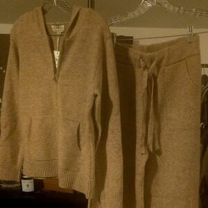 Christina Brown Knit Set Ensemble 100% Natural Viscose Soft and On Trend S/M